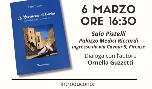 locandina Presentazione libro La baronessa di Carini - 6 marzo Palazzo Medici Riccardi