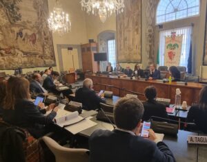 visione della sala IV stagioni durante il consiglio metropolitano