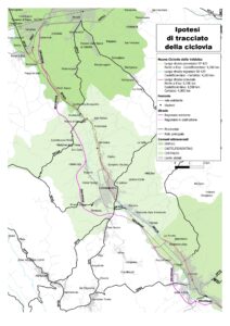 estratto dal progetto Ipotesi del tracciato della ciclovia dell'Empolese Valdelsa