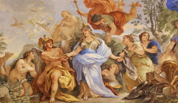 dettaglio dell'affresco della sala Luca Giordano