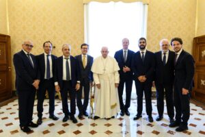 I membri del Comitato Tour de France da Papa Francesco